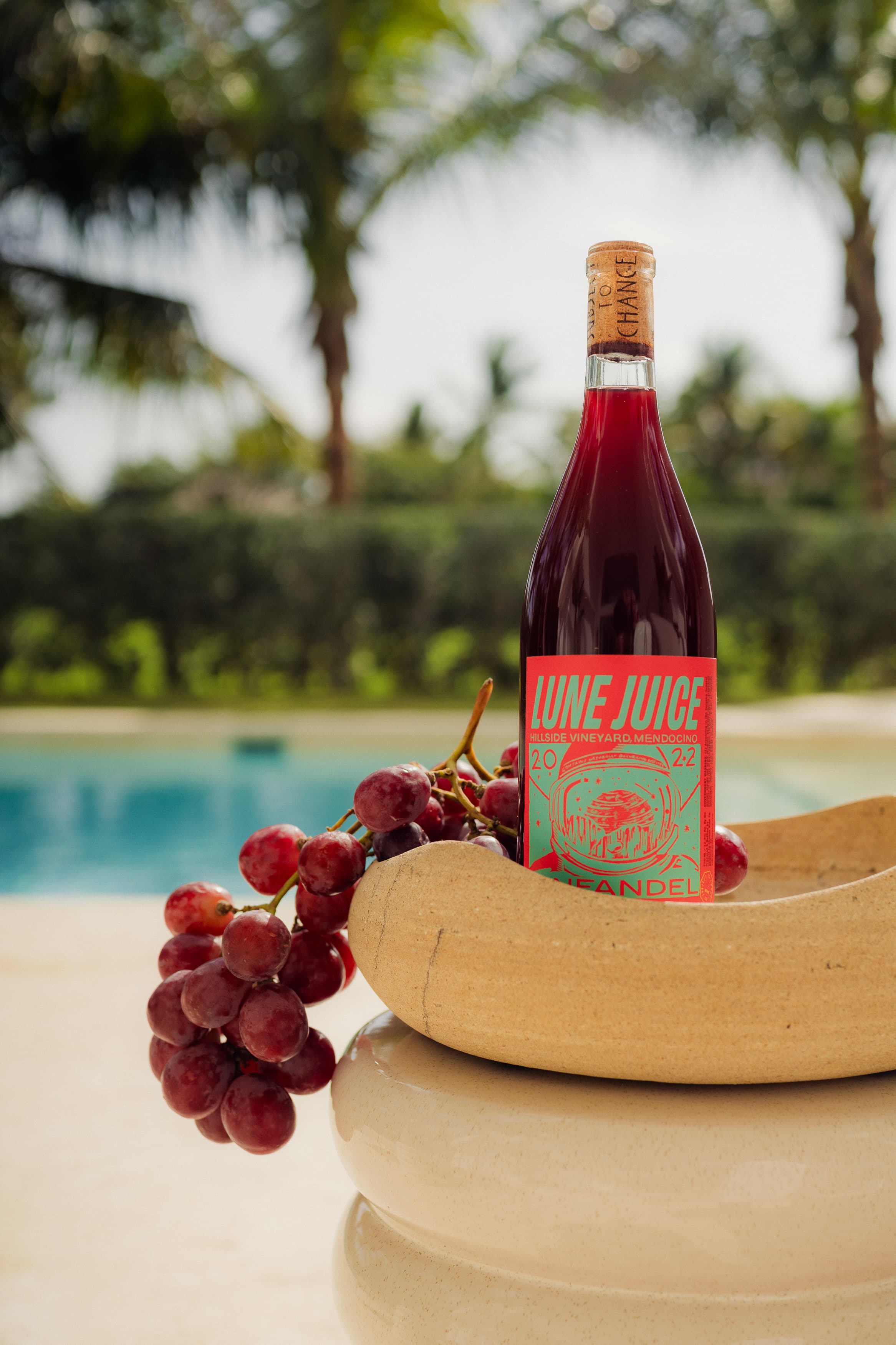 Natural wine poolside in Santo Domingo